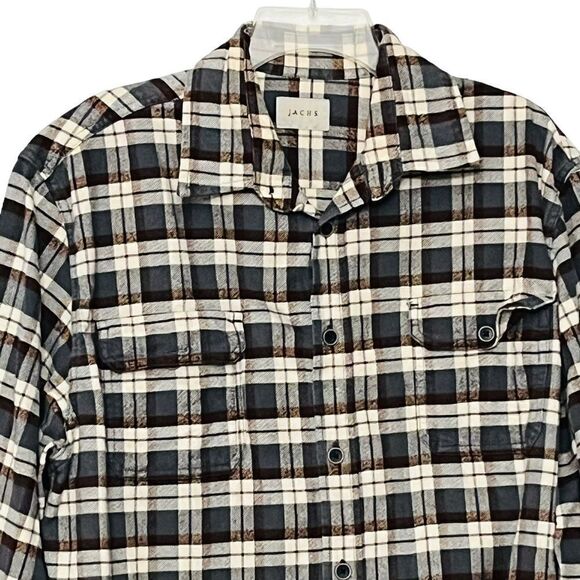 Jachs Shirt Sz XL Men’s Flannel Plaid Multicolor Button Up Pockets - Picture 3 of 10